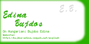 edina bujdos business card